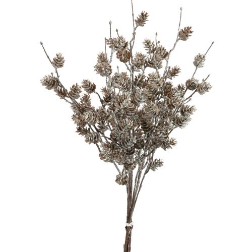 Lehtikuusi oksa keinotekoiset deco oksat käpyjä valkoinen 52cm 3kpl