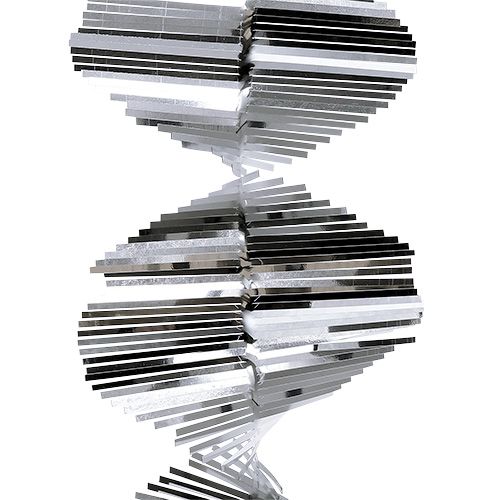 Floristik24 Tinsel-spiraali seppele 1,5 m hopea