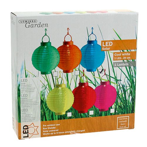 kohteita Lampion LED aurinkopaneelilla 20cm vihreä