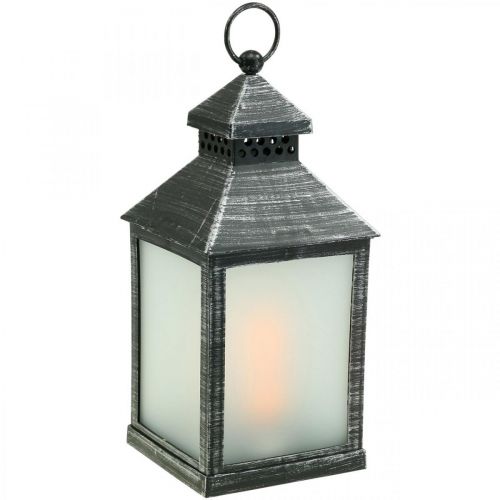 Floristik24 LED-lyhty ajastimella Deco Lantern Vintage hopea H23cm