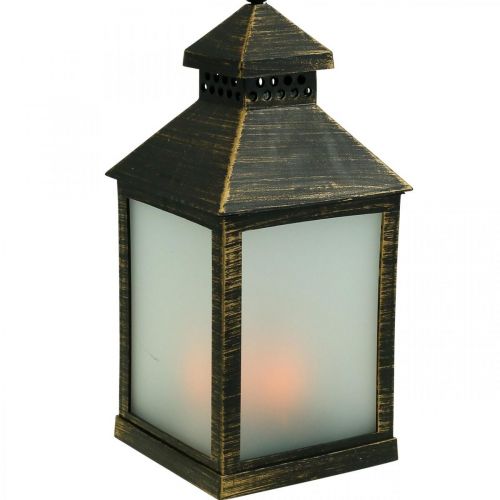 Floristik24 LED-lyhty Timer Deco Lantern Vintage Gold H23cm