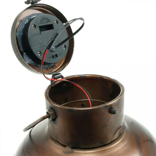 Floristik24 Aurinkolyhty, LED-riippuva valaisin teollinen ilme Ø16cm K32cm