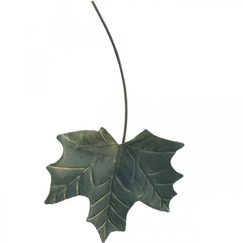 kohteita Syksyn deco lehdet metalli hopeanharmaa L20cm 4kpl