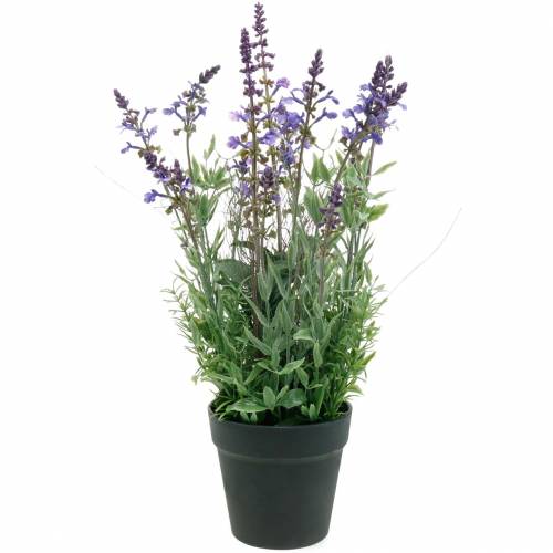 Floristik24 Kukkakoriste laventeli keinotekoisten kasvien ruukussa