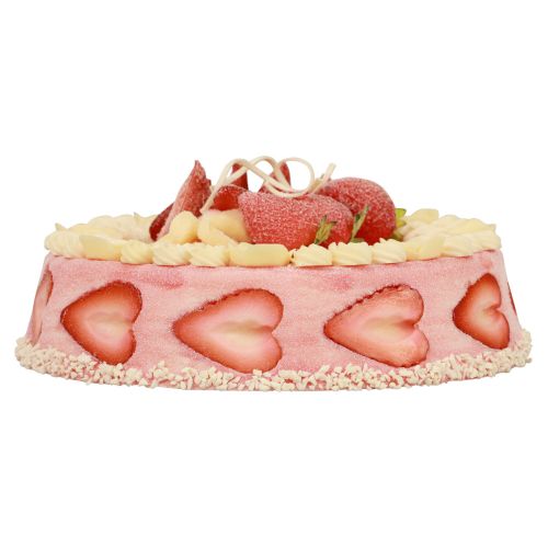 Ruokanukke, keinotekoinen kakku mansikkakerma Ø23cm K9,5cm