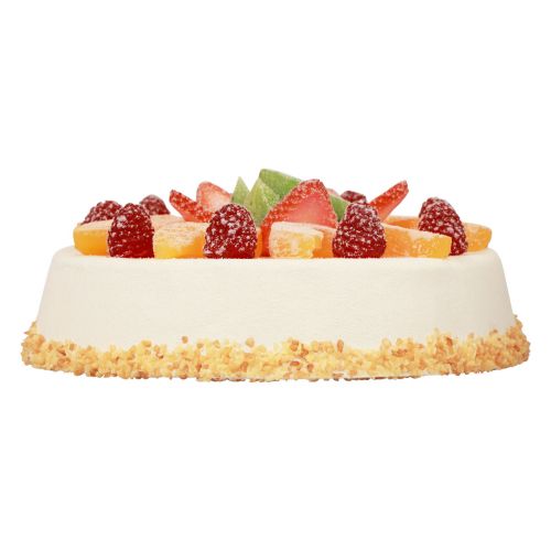 Floristik24 Ruokanukke, keinotekoinen kakku hedelmillä Ø23cm K8,5cm