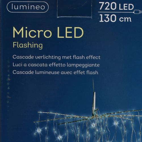 kohteita Light cascade Micro-LED kylmä valkoinen 720 K130cm