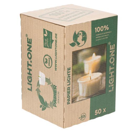 kohteita Tuikkukynttilä paperikotelossa juhlallisiin tilaisuuksiin ja tunnelmallisiin hetkiin Light One 4 cm 50 kpl