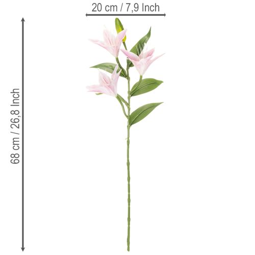 Tekolilja, varsikoristeinen, 68 cm, 3 kpl | Floristik24.fi