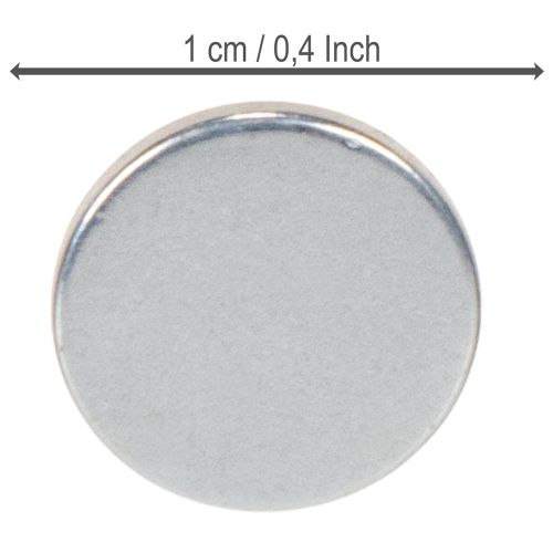Pyöreä magneettilevy kynttilänjalkoihin ja metallitarjottimiin, 1 cm, 20 kpl | Floristik24.fi