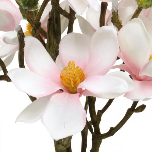 Floristik24 Magnolian tekooksat Vaaleanpunaiset tekokukat H40cm 4kpl nipussa