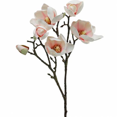 Floristik24 Magnolia Branch Pink Keinotekoiset Magnolia Silk Flowers