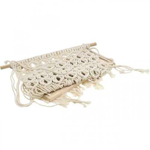 kohteita Makrameen kukkakori ripustuskori kukkakeinulauta 40x15cm