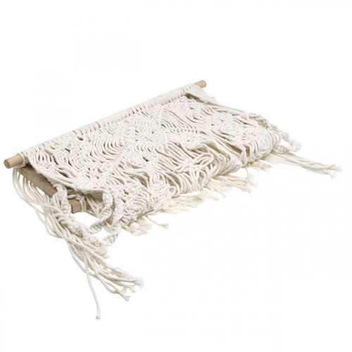 kohteita Makrameen kukkakori riippuva koriste kukkakeinulauta 40x15cm