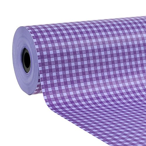 Mansetti paperiruudullinen violetti 25cm 100m