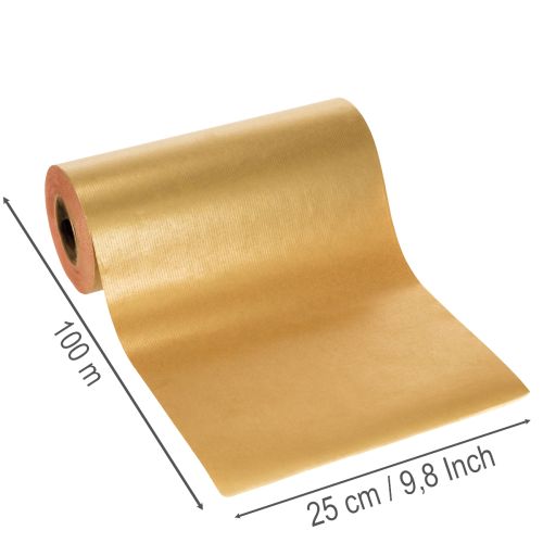 Kalvosinpaperirulla, kulta/punainen, 25 cm x 100 m, kukkakauppojen tarvikkeet | Floristik24.fi