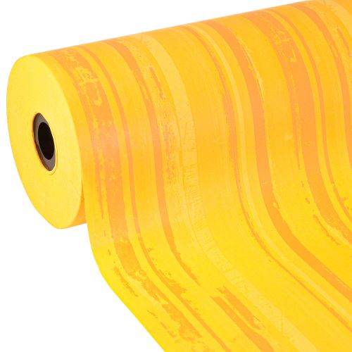 Kalvosinpaperi kukkapaperi keltainen oranssi 37.5cm 100m