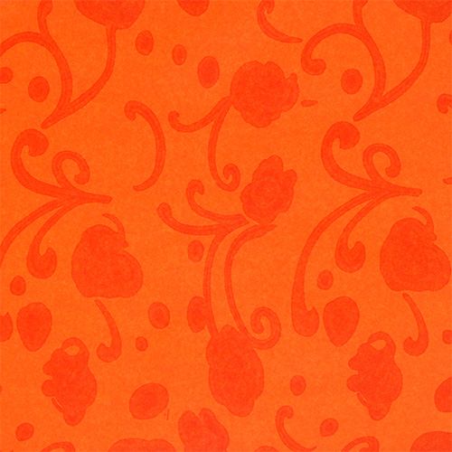 Floristik24 Mansettipaperi oranssi kuviollinen 25cm 100m