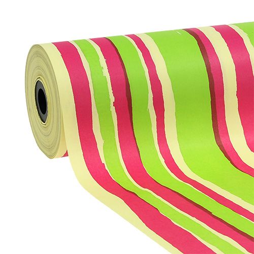 Floristik24 Mansettipaperi 25cm Raitakuvio 100m