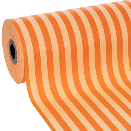 Kalvosinpaperirulla, oranssiraidallinen, 25 cm x 100 m ostaa | Floristik24.fi