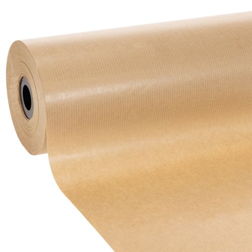Luonnonvärinen paperinen kalvosinpaperirulla 25 cm 100 m koristepaperia