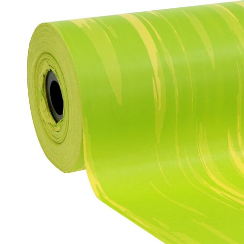 Floristik24 Mansettipaperi raidallinen toukokuun vihreä, keltainen 25cm 100m