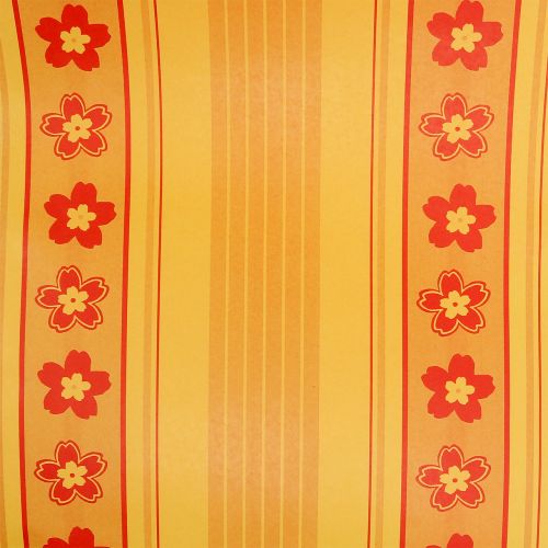 kohteita Mansettipaperi kukkakuvio 37,5cm 100m keltainen, punainen