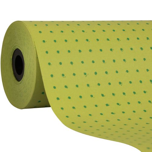 Mansettipaperi pehmopaperi sammaleenvihreät täplät 25cm 100m
