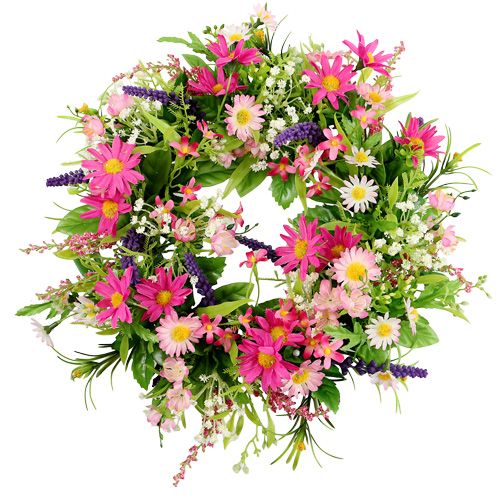 Floristik24 Marguerite-seppele laventelipunaisella Ø28cm