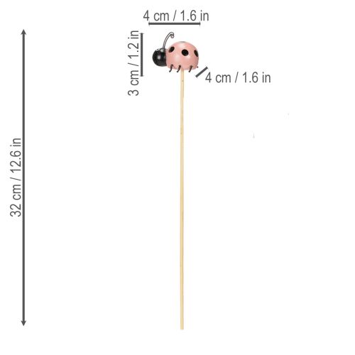 kohteita Leppäkerttu-koristehahmot kukkaruukkuihin ja kukka-asetelmiin kevään koristeluun, 32 cm, 16 kpl