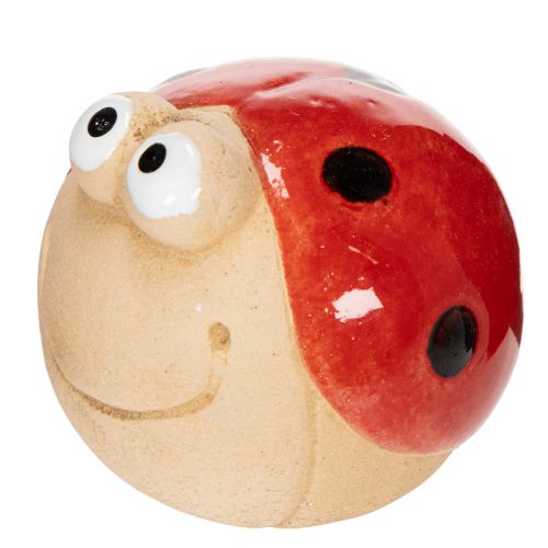 kohteita Leppäkerttu-koristeellinen keraaminen hahmo iloiseen puutarhakoristeeseen ja ikkunalaudoille, 7 cm, 3 kpl