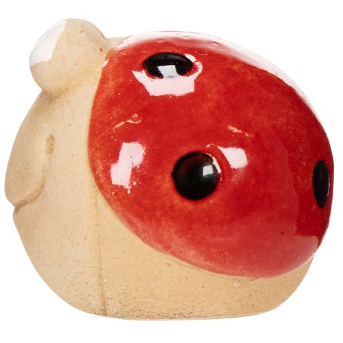 kohteita Leppäkerttu-koristeellinen keraaminen hahmo iloiseen puutarhakoristeeseen ja ikkunalaudoille, 7 cm, 3 kpl