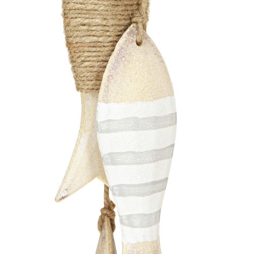 kohteita Merikoristeripustin 6 puisella kalalla ripustukseen 88cm