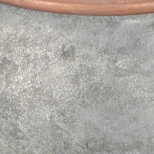 Metallinen koristeellinen kastelukannu, vintage-maalaistyyliin, puutarhakoriste, istutukseen, hopeanvärinen kupari, P41cm Ø26cm K30cm | Floristik24.fi