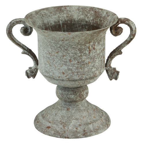 kohteita Metallinen koristepalkinto kahvalla ruskeanvalkoinen Ø13,5cm K19,5cm