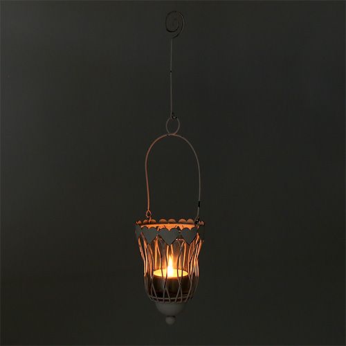 Floristik24 Metallinen lyhty Ø7,5cm K12cm Valkoinen