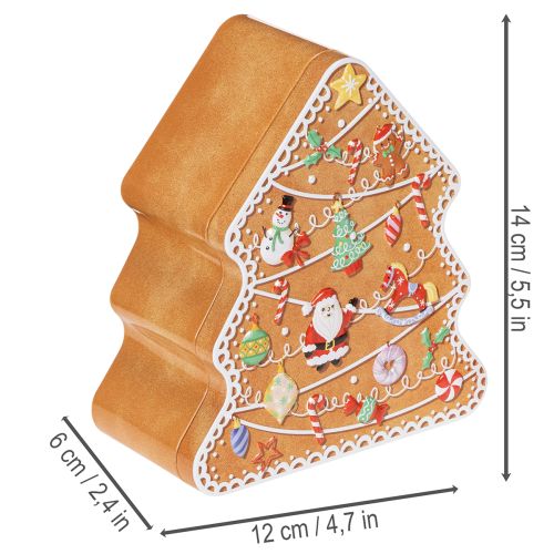 Jouluvuoka, keksivuoka, joulukuusi ja talo, piparkakkumainen, 14 cm, 2 kpl | Floristik24.fi