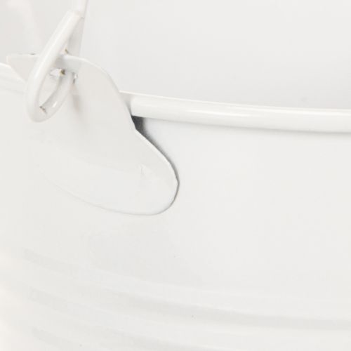 Metalliämpärit, valkoiset, Ø12cm, K10cm, 8 kpl | Floristik24.fi
