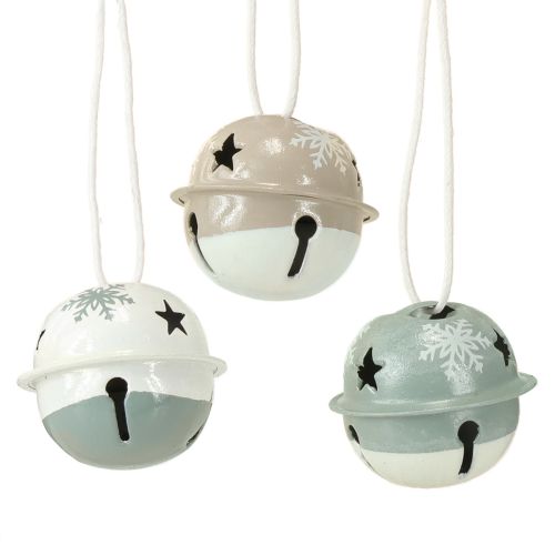 kohteita Metalliset joulukellot Mintunbeige Ø3cm 16kpl
