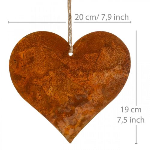 kohteita Metalliset sydämet, koristeelliset riipukset, ruostekoriste 19×20 cm 4 kpl