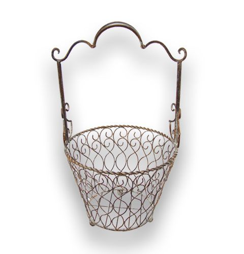 Floristik24 Metallikoreja kahdessa koossa ruskea kahvalla