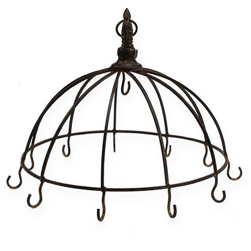 Metallikruunu ripustamiseen ruosteenruskea Ø31cm H31cm