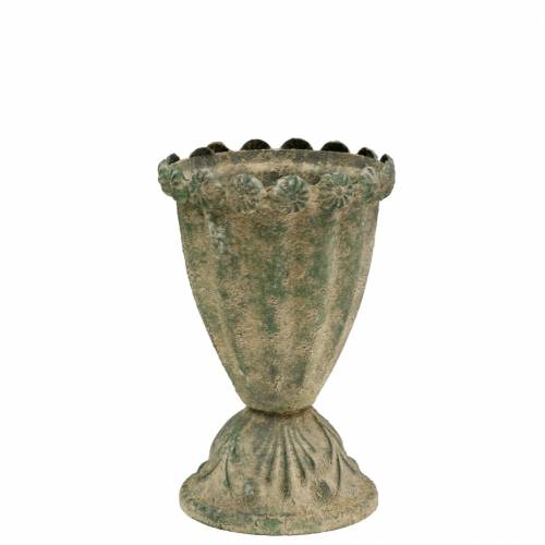 Koristeellinen kuppi, antiikki, metalli, sammalenvihreä, Ø9cm, H14,5cm Koristeellinen kuppi, antiikki, metalli, sammalenvihreä, Ø9cm, H14,5cm
