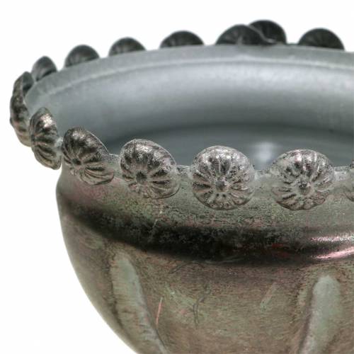 Koristeellinen kuppi metalliharmaa, hopea Ø13cm K14,5cm