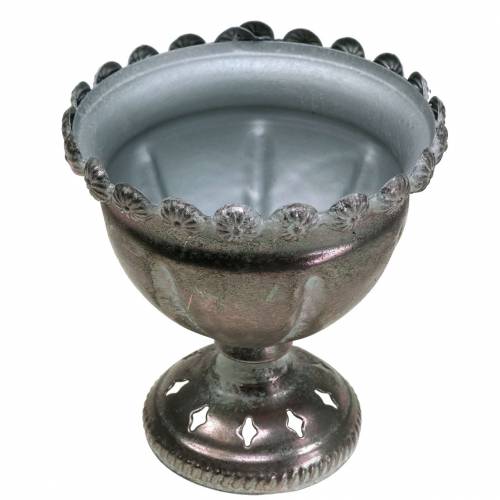 Koristeellinen kuppi metalliharmaa, hopea Ø13cm K14,5cm