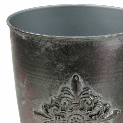 kohteita Koristeellinen metallinen pikari koristeella hopeanharmaa Ø16,5cm K31cm