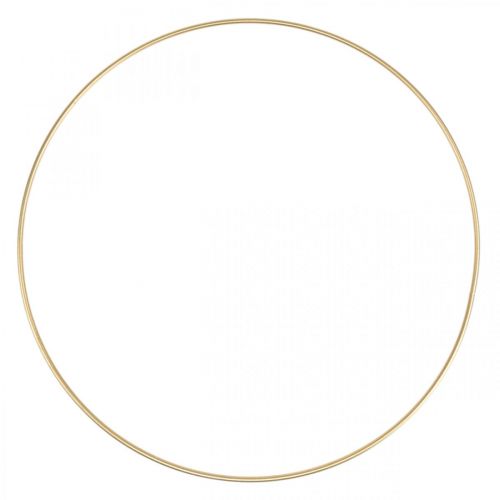 Floristik24 Metallisormuskoristesormus Scandi sormusdeco silmukka kultainen Ø25cm 4kpl