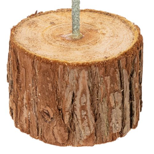 Koristeellinen pyöreä rengas puujalustalla, metallinen, kuivakukille, 52 cm | Floristik24.fi