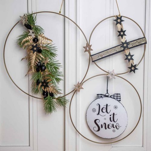 Metallisormuskoristesormus Scandi sormus deco loop kultaa Ø30,5cm 6kpl