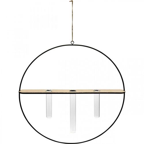 Floristik24 Deco rengas lasien ripustamiseen Metalli Musta Ø35cm